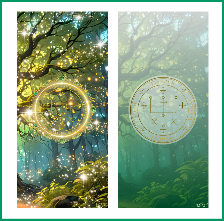 大天使ラファエル召喚図スマホ壁紙