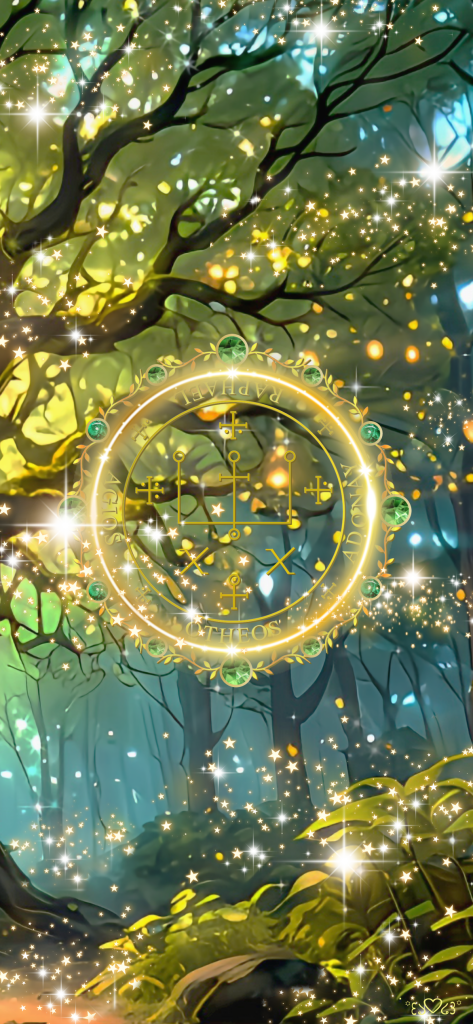 大天使ラファエル召喚図スマホ壁紙