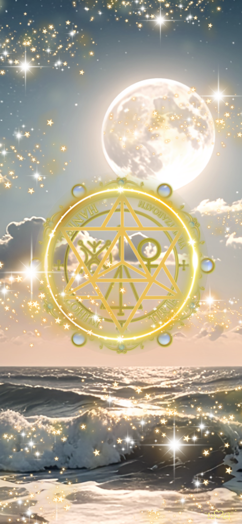 大天使ハニエル召喚図スマホ壁紙