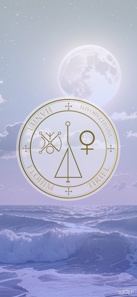 大天使ハニエル召喚図スマホ壁紙