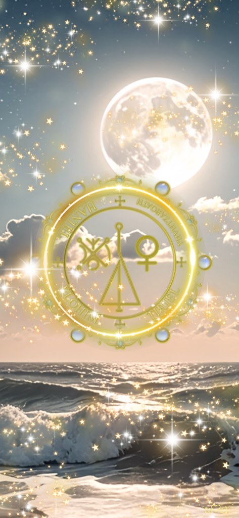 大天使ハニエル召喚図スマホ壁紙