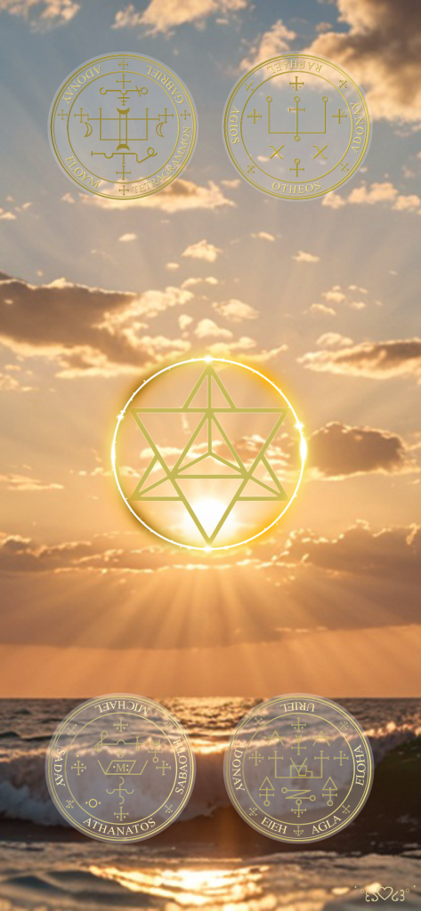 四大天使召喚図スマホ壁紙