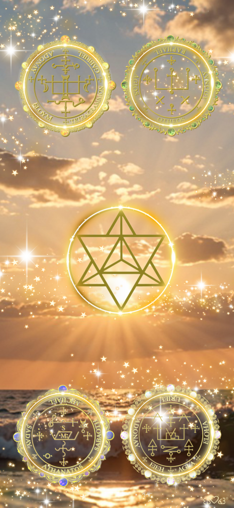 四大天使召喚図スマホ壁紙