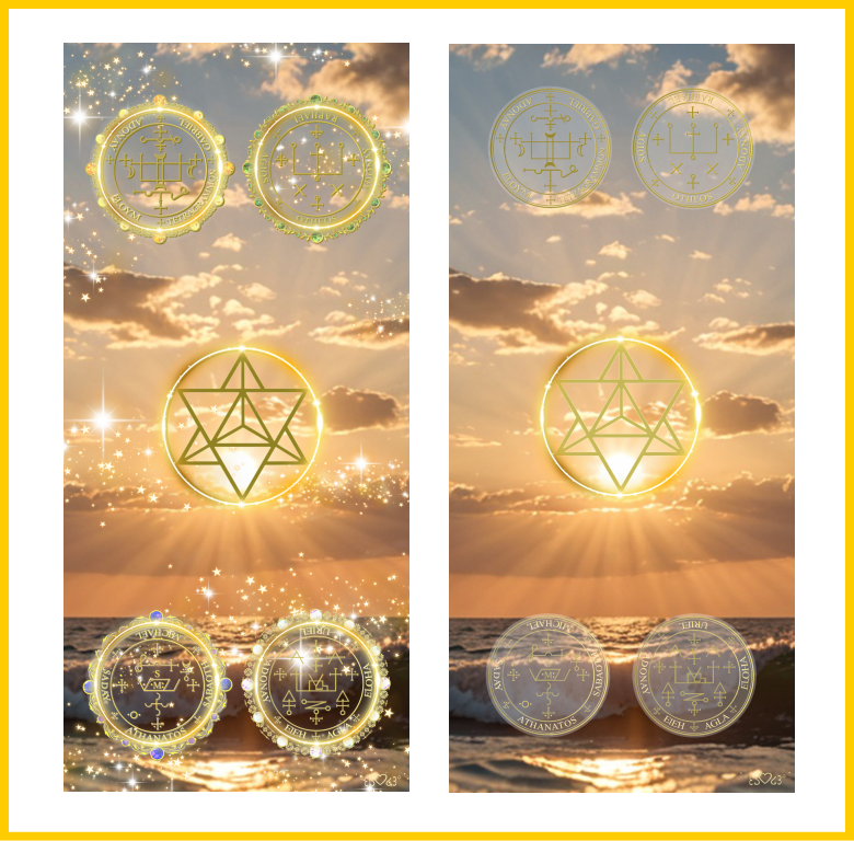 四大天使召喚図スマホ壁紙