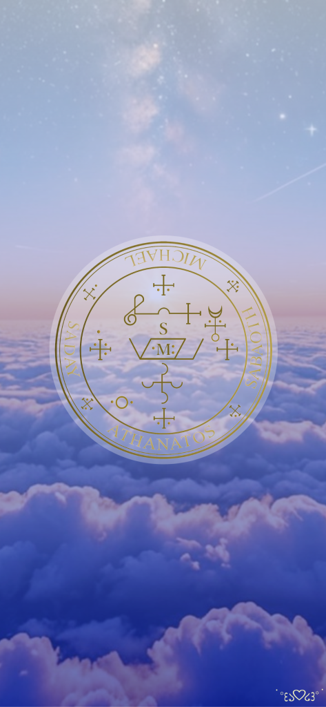 大天使ミカエル召喚図スマホ壁紙