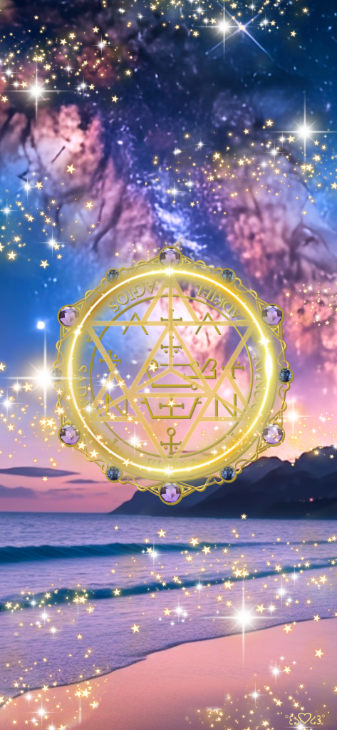 大天使ザドキエル召喚図スマホ壁紙