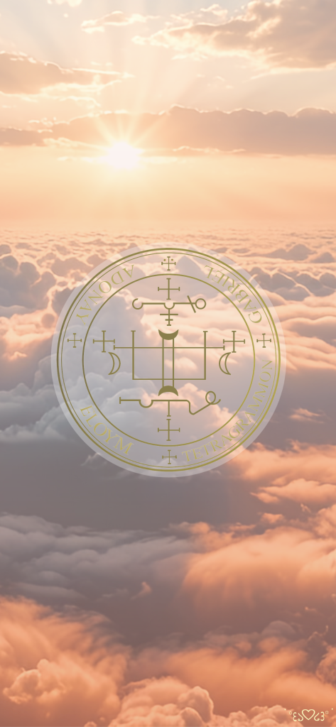 大天使ガブリエル召喚図スマホ壁紙