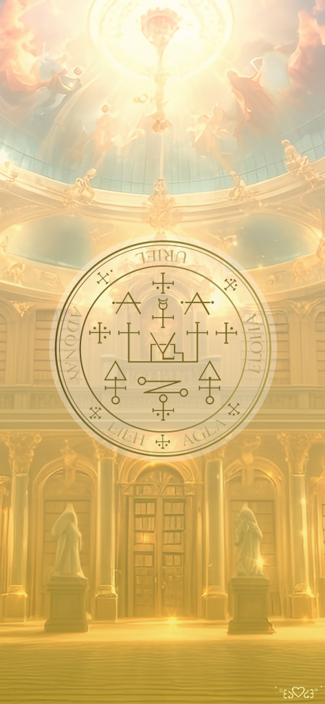 大天使ウリエル召喚図スマホ壁紙