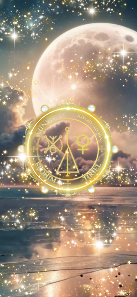 大天使ハ二エル召喚図スマホ壁紙