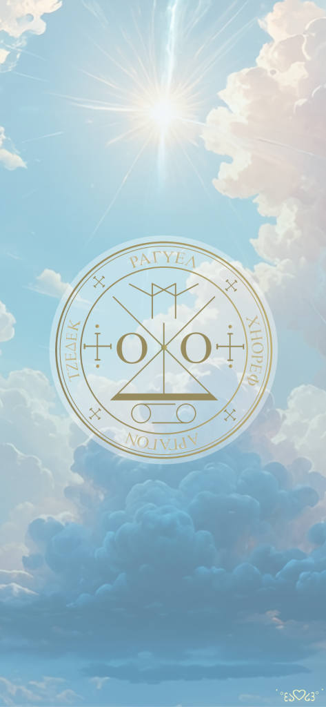 大天使ラギュエル召喚図スマホ壁紙