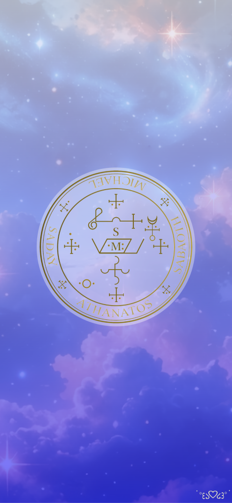 大天使ミカエル召喚図スマホ壁紙