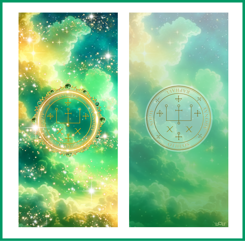 大天使ラファエル召喚図スマホ壁紙