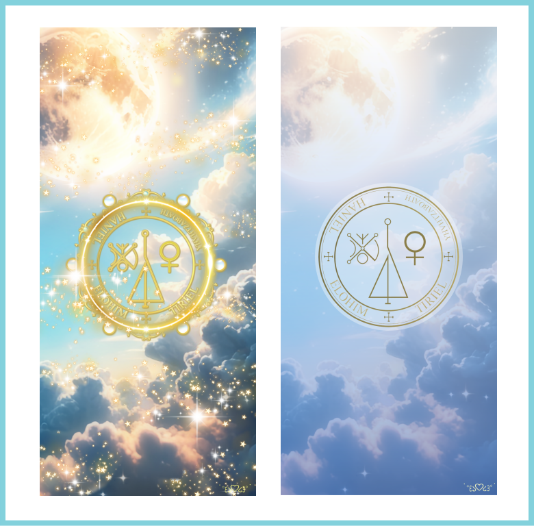 大天使ハニエル召喚図スマホ壁紙