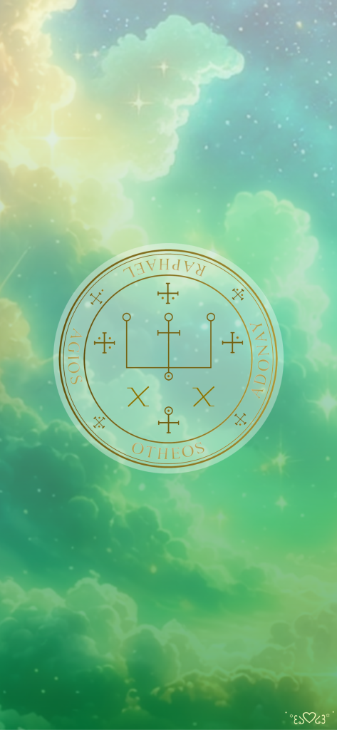 大天使ラファエル召喚図スマホ壁紙