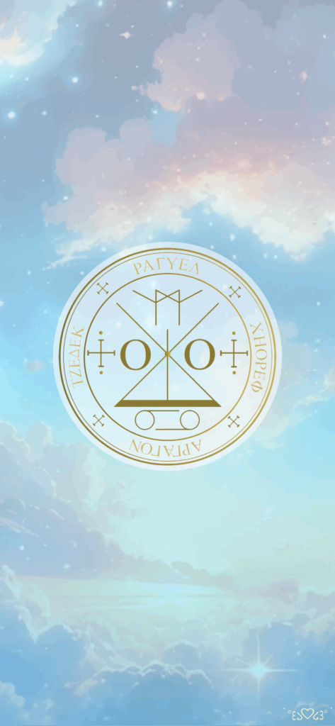 大天使ラギュエル召喚図スマホ壁紙