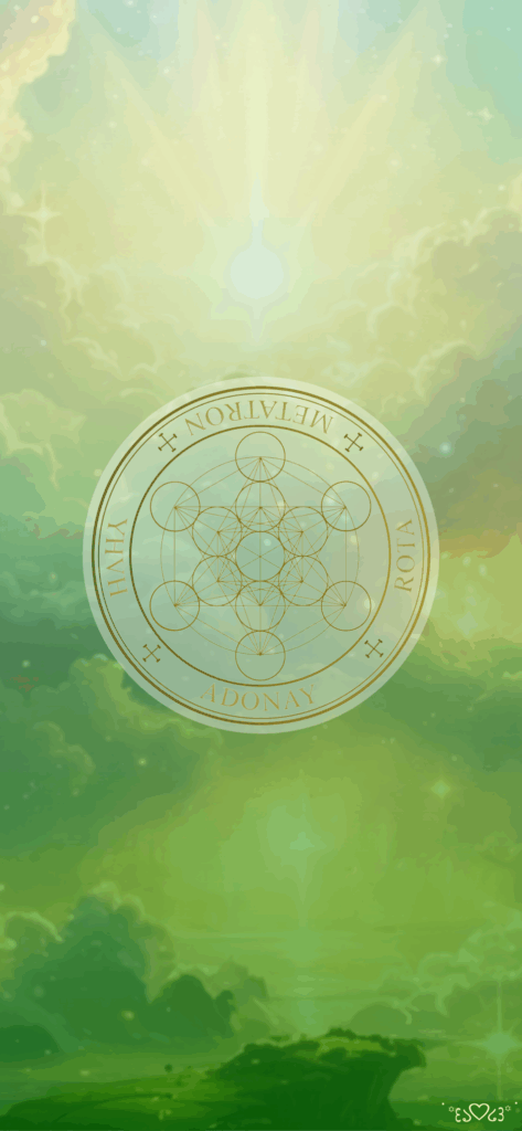 大天使メタトロン召喚図スマホ壁紙