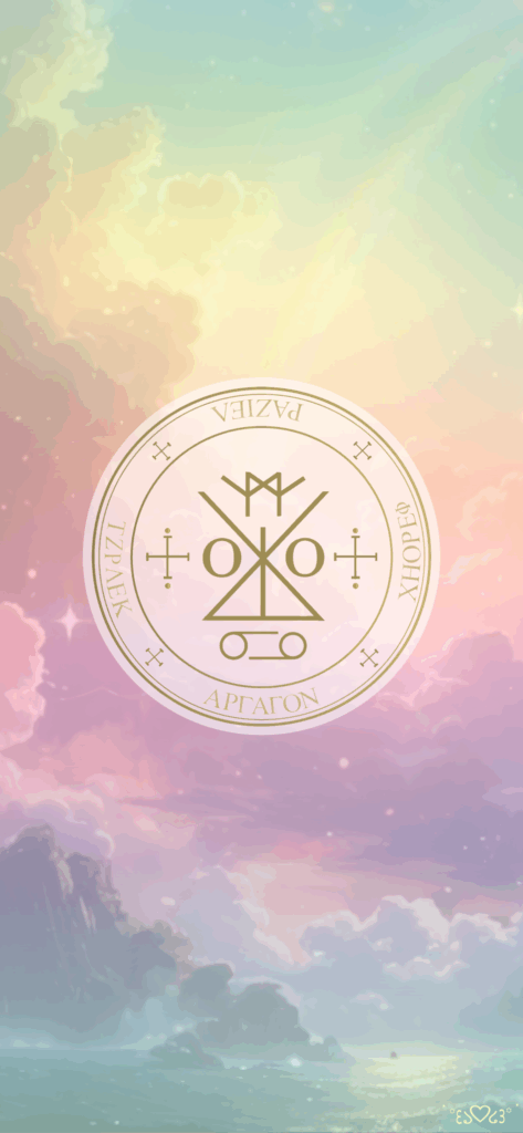 大天使ラジエル召喚図スマホ壁紙