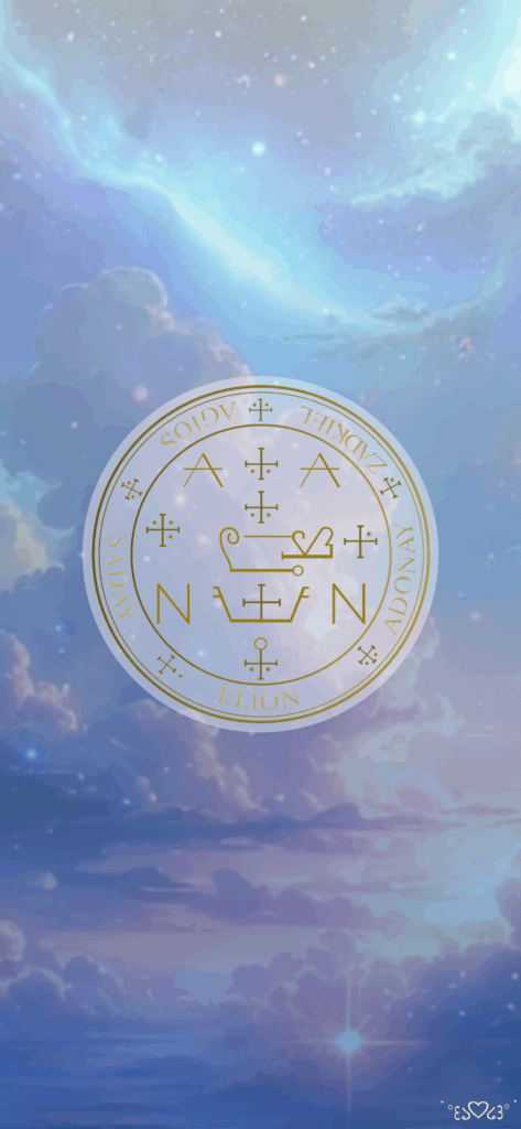 大天使ザドキエル召喚図スマホ壁紙