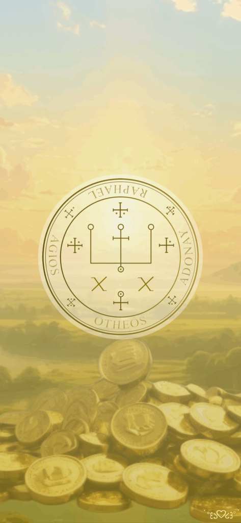 大天使ラファエル召喚図スマホ壁紙