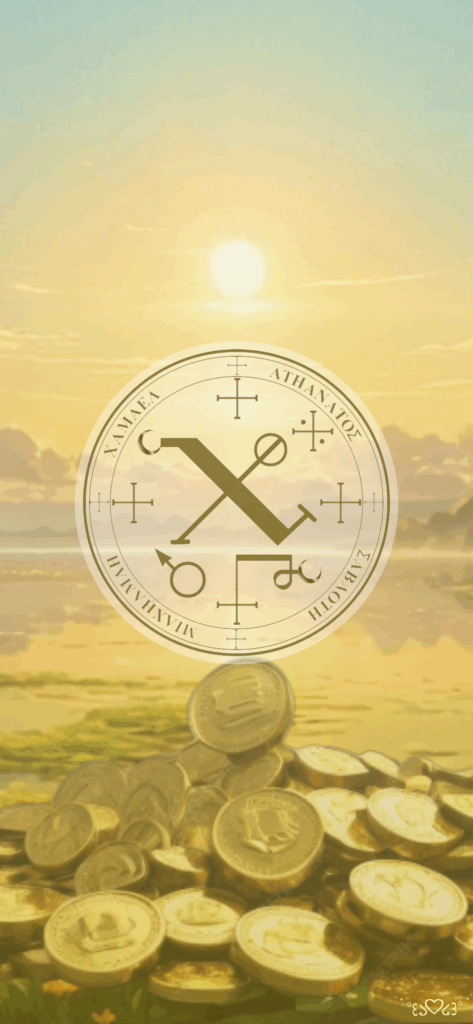 大天使チャミュエル召喚図スマホ壁紙