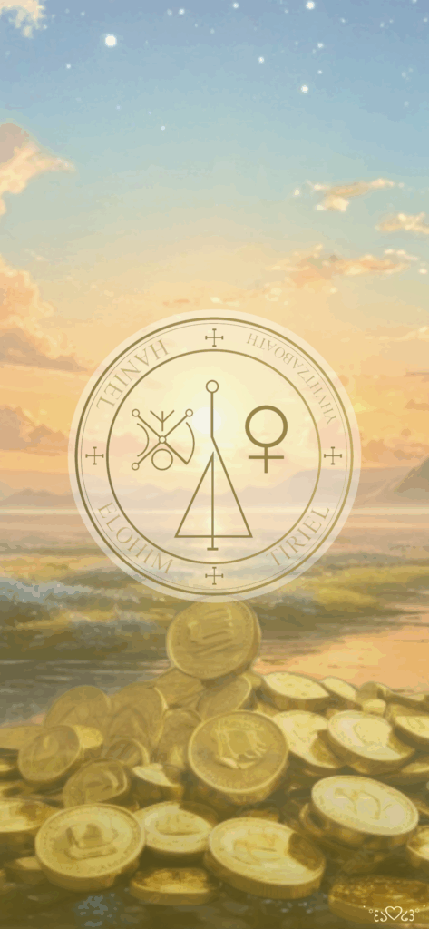 大天使ハ二エル召喚図スマホ壁紙