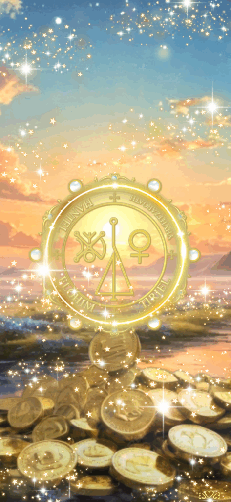 大天使ハ二エル召喚図スマホ壁紙