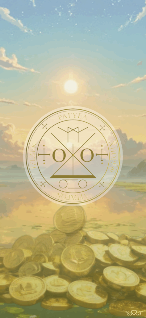 大天使ラギュエル召喚図スマホ壁紙