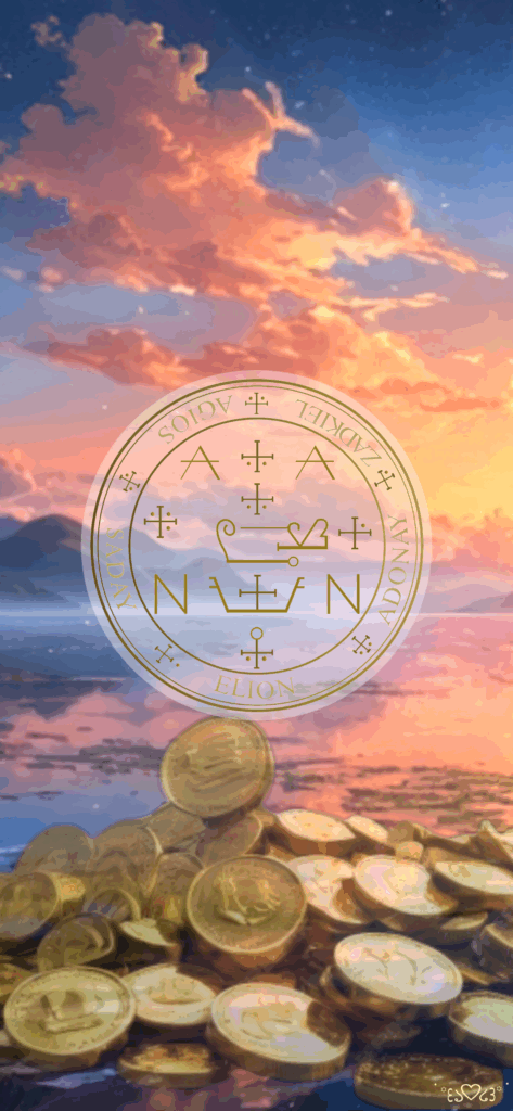 大天使ザドキエル召喚図スマホ壁紙