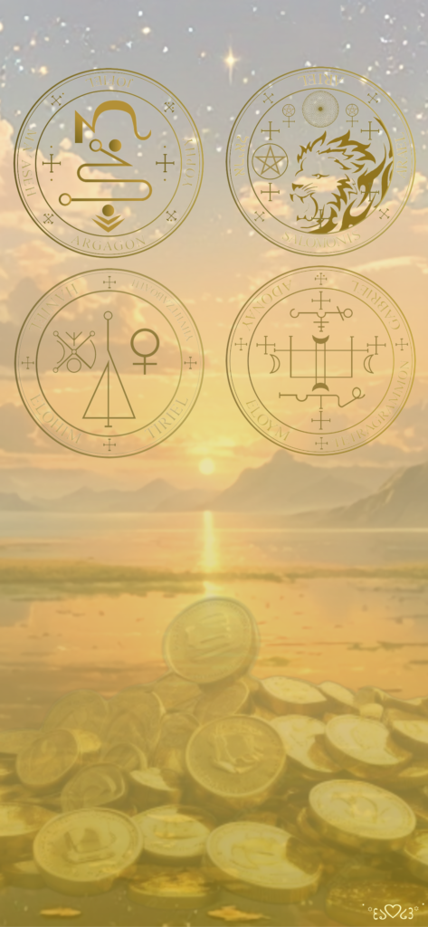 豊かさの大天使召喚図スマホ壁紙