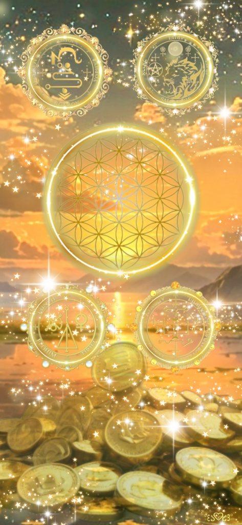 豊かさの大天使召喚図スマホ壁紙