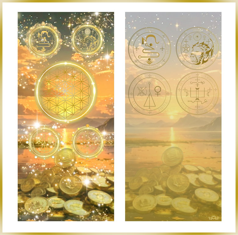 豊かさの大天使召喚図スマホ壁紙