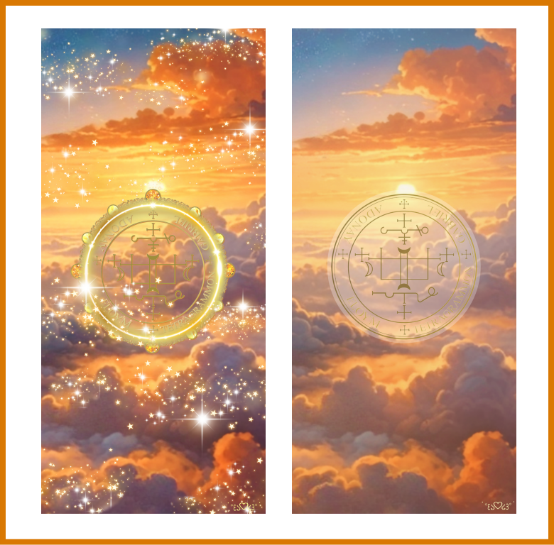 大天使ガブリエル召喚図スマホ壁紙