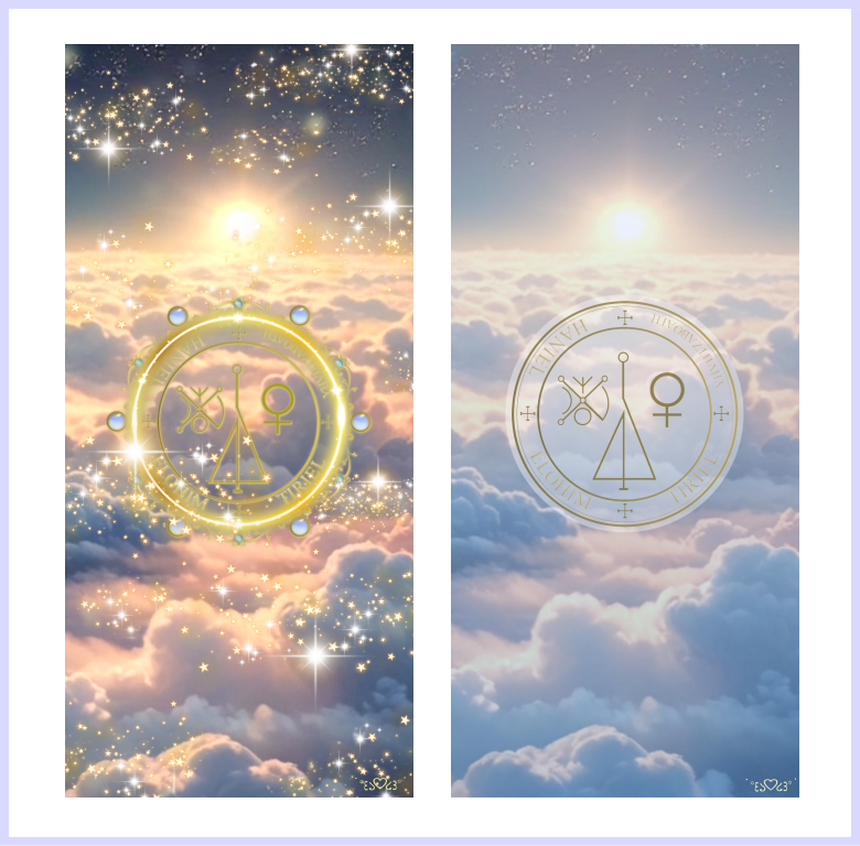 大天使ハニエル召喚図スマホ壁紙