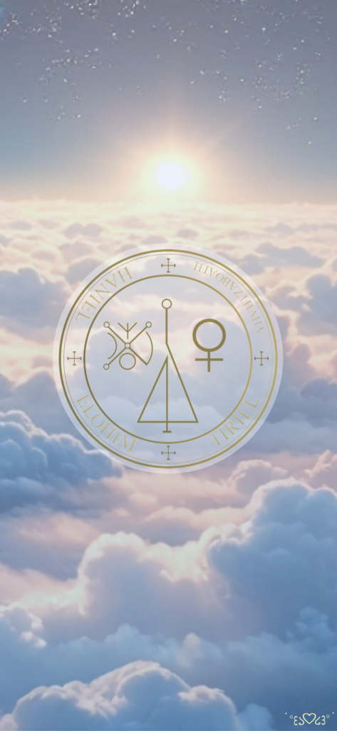 大天使ハニエル召喚図スマホ壁紙