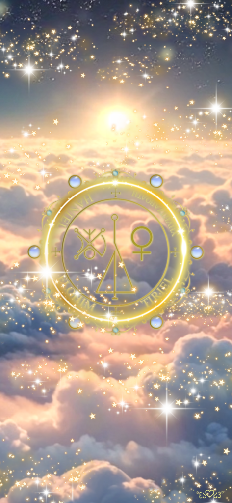 大天使ハニエル召喚図スマホ壁紙