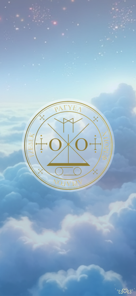 大天使ラギュエル召喚図スマホ壁紙